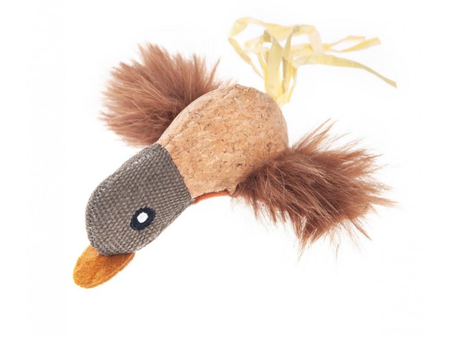 Pet-it игрушка для кошек мягкая Уточка Кряква, с мятой, 15x23 см