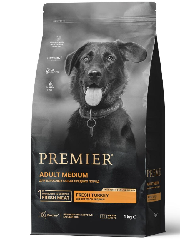 Premier Dog Премьер Дог Индейкой для собак средних пород 10 кг