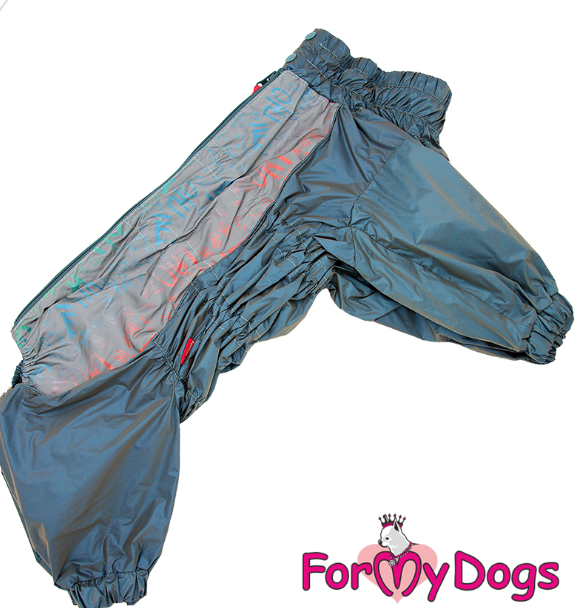 FOR MY DOG Дождевик синий металлик для мальчиков 709/3SS-2022M