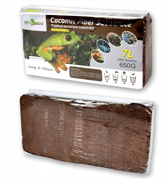 Субстрат (Repti Zoo) кокосовый тропический, 0,62кг/7л, крупная фракция
