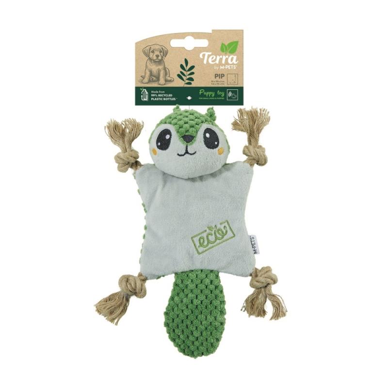 Игрушка мягкая для щенков TERRA PIP, белка-летяга, 25 см, MPets