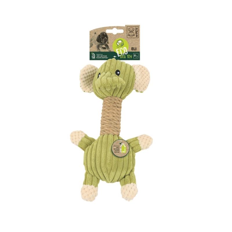 Игрушка мягкая для собак Слоник Элли с канатом, 31 см, MPets