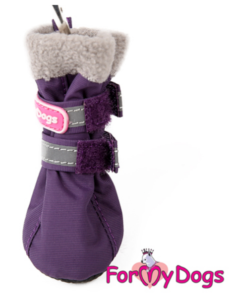 FOR MY DOG Сапоги на флисе сиреневые, ПВХ (4) TDSH0024-2022