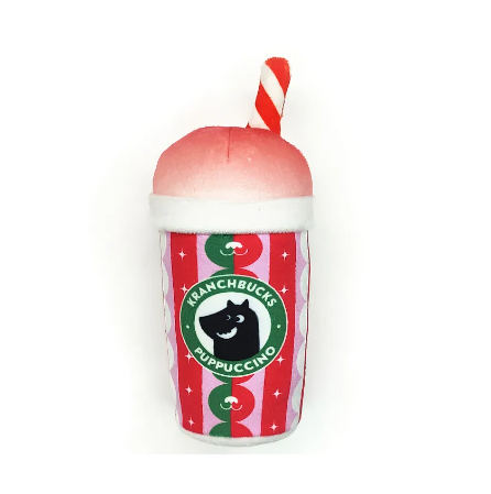 Mr.Kranch Игрушка для собак Капучино Kranchbucks с пищалкой и хрустящей трубочкой