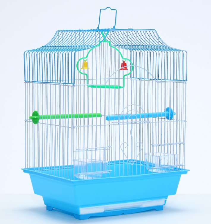 Клетка для птиц укомплектованная Bd-1/4f, 30 х 23 х 39 см, голубая 10603018