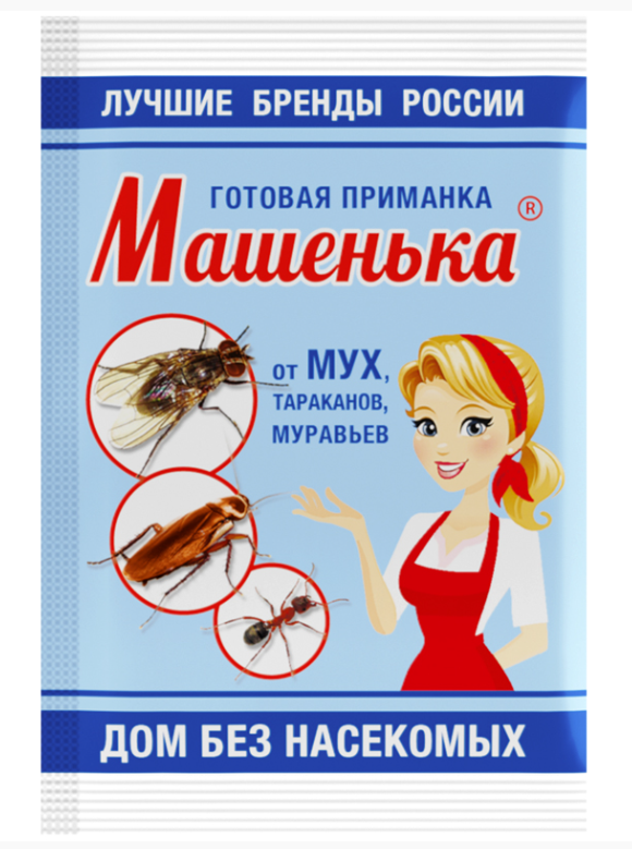 Машенька гранулы от мух,тараканов,муравьев 10г, Капитал Прок