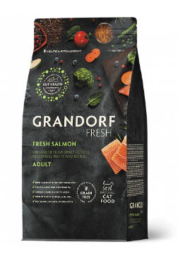 GRANDORF (Грандорф) Fresh корм для кошек Свежее филе лосося с бататом 2 кг
