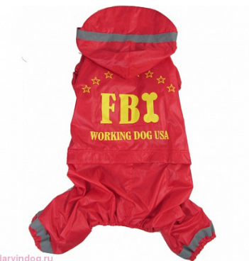 Дождевик "FBI" красный Limargy S 3275