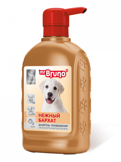 Шампунь для собак 6 Нежный бархат 350 мл mrBRUNO 