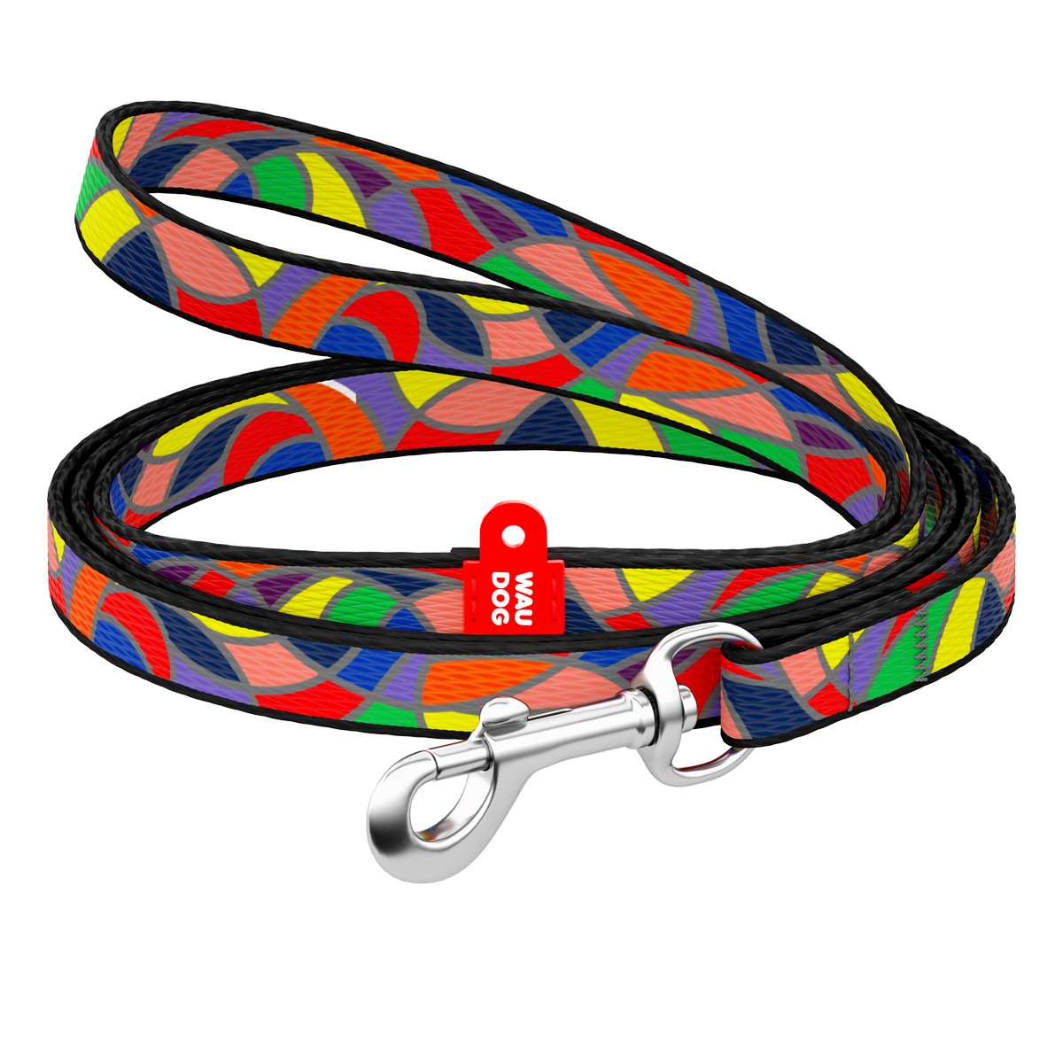 Поводок WAUDOG Nylon нейлон, "Витраж", Ш 25 мм, Дл 122 см 4596