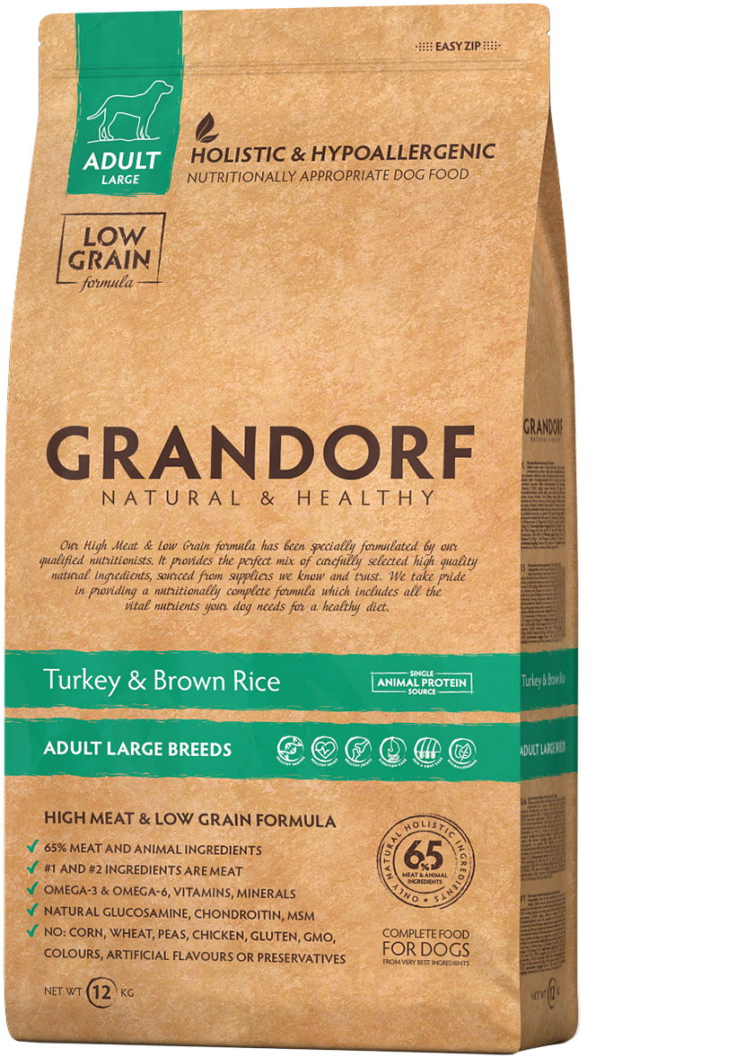 Grandorf (Грандорф) корм для крупных пород Индейка и рис 10 кг
