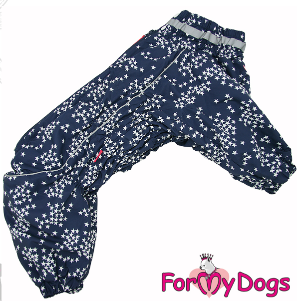 FOR MY DOGS Комбинезон "Звёзды"на флисе т.синий для мальчиков р-р А3