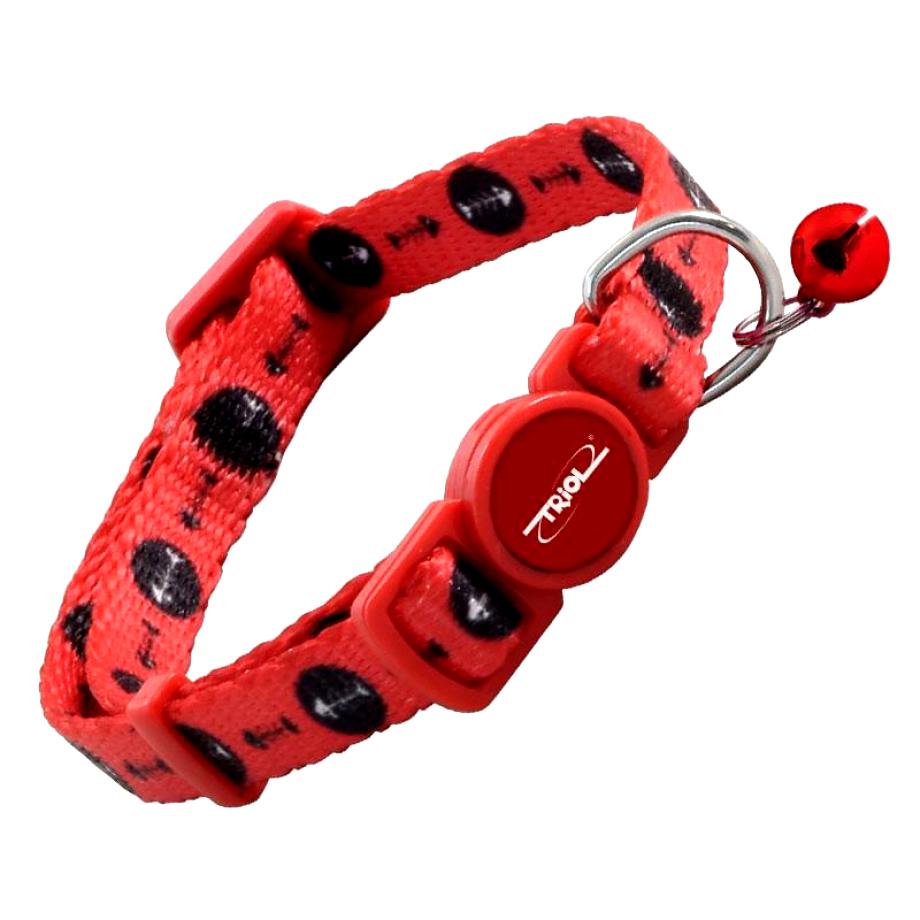 Ошейник для кошек "Косточки" 10*210-330 мм нейлон, 21261002 Triol