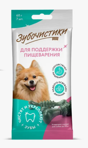 Зубочистики Мятные для собак мелких пород до 10 кг 60 г