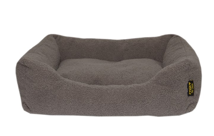 Лежанка для мелких собак меховая Барашек цвет серый размер 60х50 см Pride