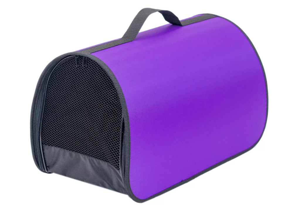 Сумка-переноска жёсткая САКВОЯЖ №4 51*29*29см (нейлон однотон., пластик), фиолетовая ЧИП