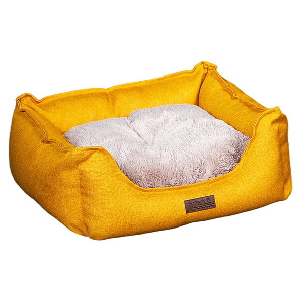 Лежанка для мелких собак "Дрим" желтый Размер 57х46х17см Lion