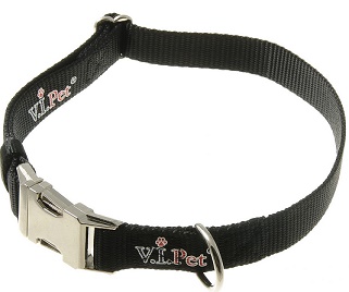 Ошейник регулир.длины (35-56 см), металл, фастекс (черный) 70-0970 (772035BL) V.I.Pet