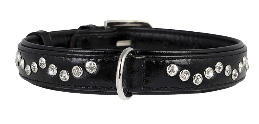 Ошейник  Collar brilliance со стразами премиум класса черный 38001