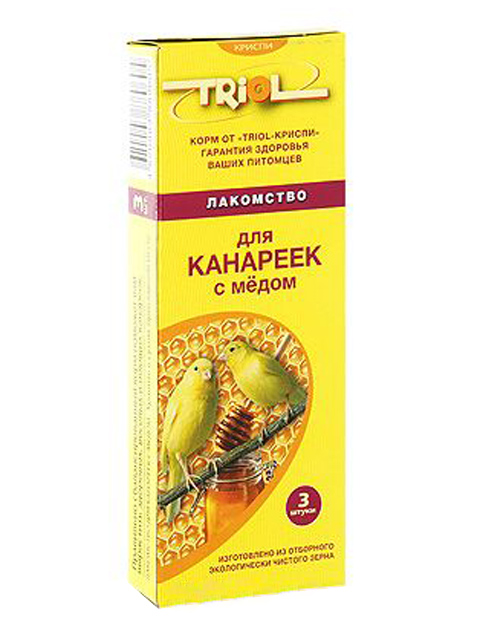 Триол лакомство Палочки для канареек с медом 3 шт