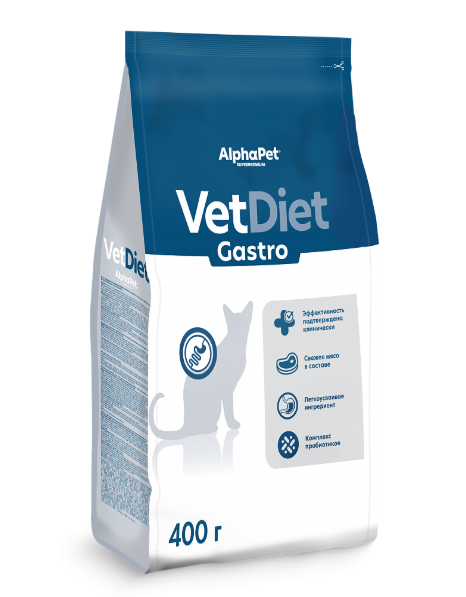ALPHAPET (АльфаПет)  VET DIET GASTROINTESTINAL сухой корм для взрослых кошек 0,4 кг