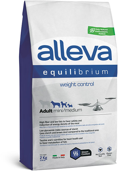 Alleva (Аллева) Equilibrium для взрослых собак мелких и средних пород для контроля веса 2 кг