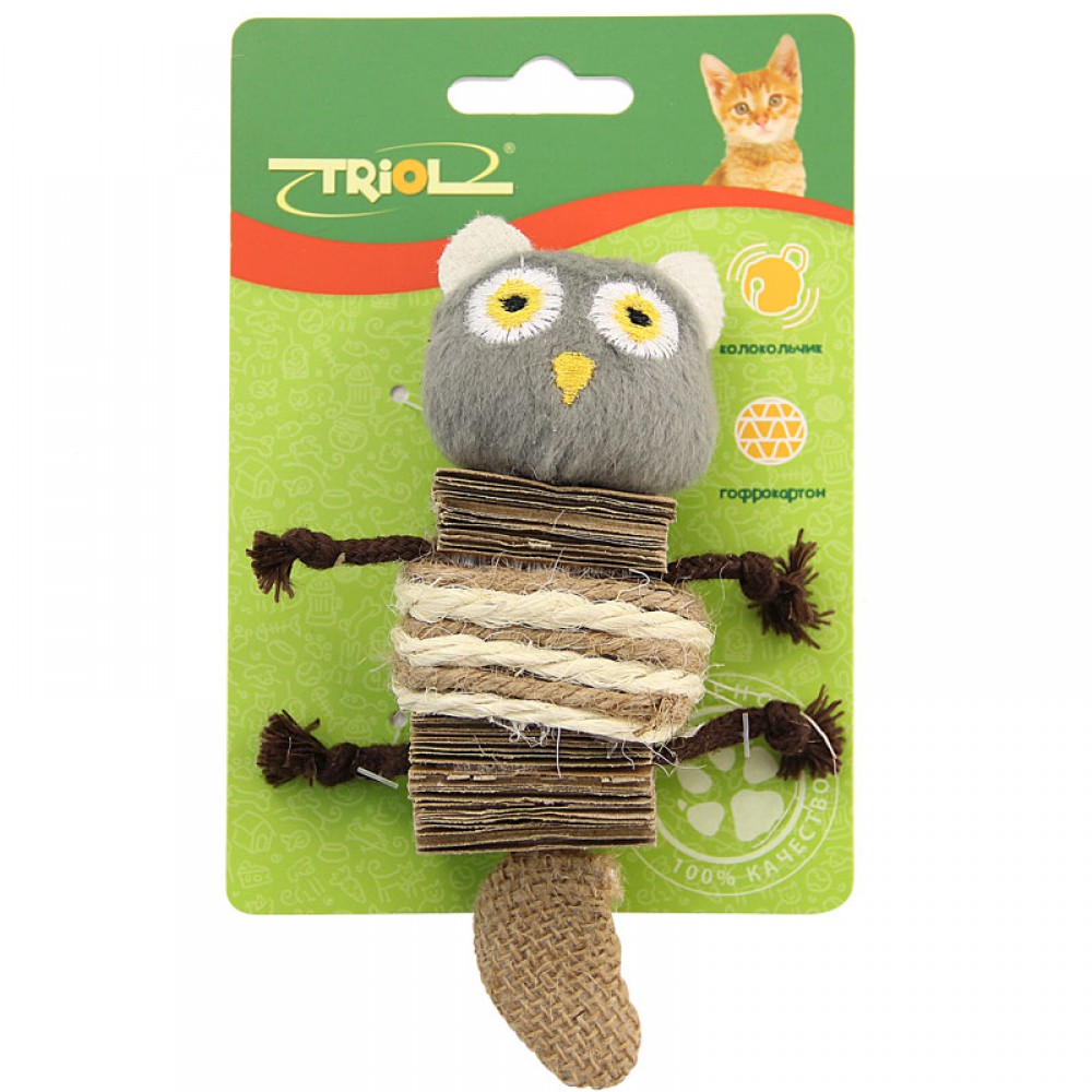 Игрушка для кошек "Совенок" 50/100 мм Triol