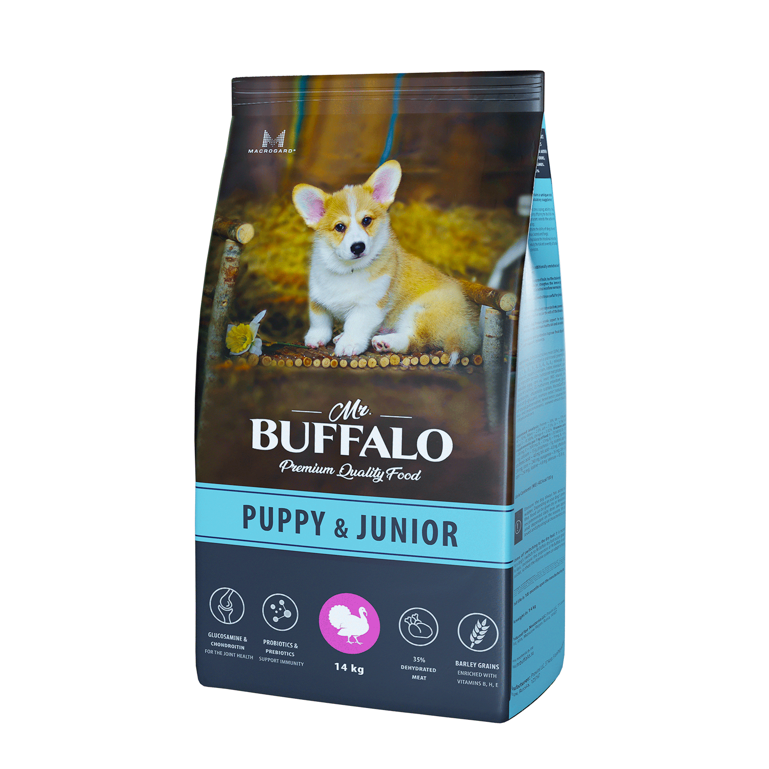 Mr. Buffalo PUPPY & JUNIOR Сухой корм д/щенков и юниоров индейка 14 кг