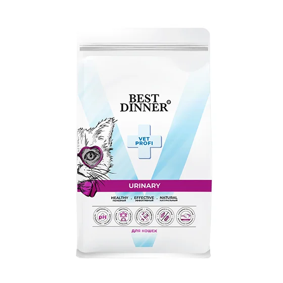 BEST DINNER (Бест Диннер) Vet Profi Urinary сухой корм для кошек при струвитном уролитиазе 1,5 кг