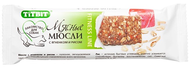 Мюсли Fitness с ягненком и рисом (16) 001608/010006/009291 TiTBiT