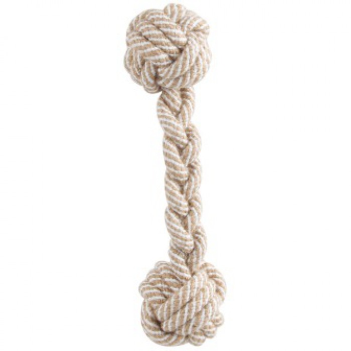 Игрушка для собак "Веревка-плетеная гантель" светится в темноте 200 мм арт.GJ01 Triol