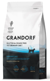 Grandorf (Грандорф) Дерматозис диета сухой корм для взрослых кошек при дерматозах 400 г