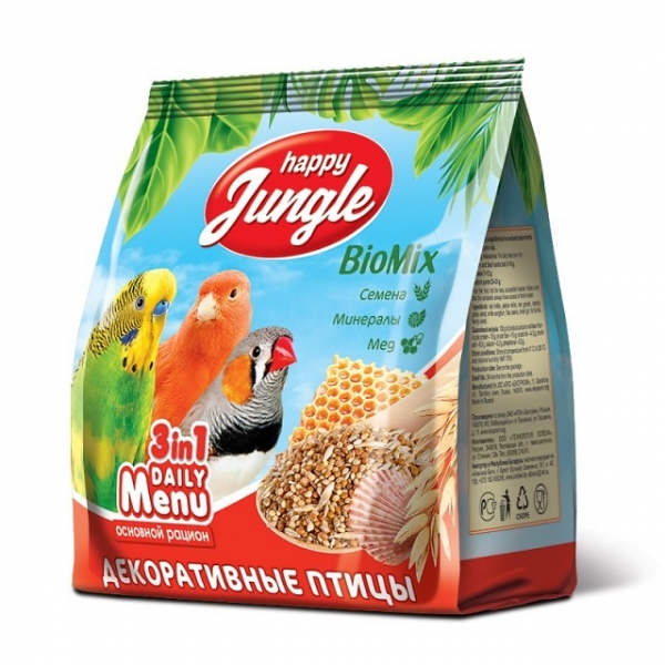 Хэппи Джангл д/птиц декоративных 350г/универсальный/J101/ Неотерика