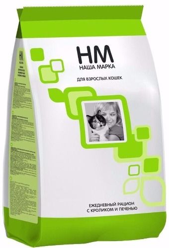 Наша Марка сухой корм для взрослых кошек, с кроликом и печенью 400 г
