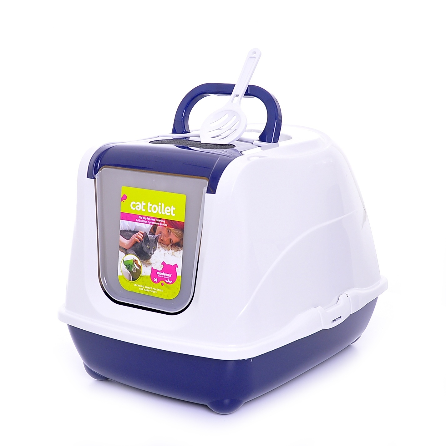 Туалет закрытый Flip Cat  черника 39*50*37 см  14С230331 Moderna