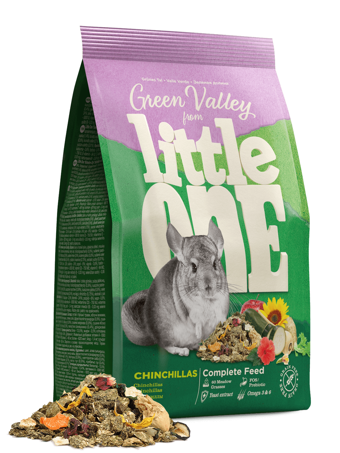 LITTLE ONE Green Valley корм для шиншилл 750 г