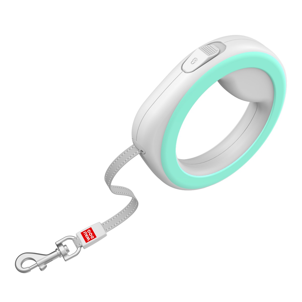 Поводок-рулетка для собак WAUDOG R-leash, круглая, XS-M, до 40 кг, 2,9 м, светоотражающая лента сала