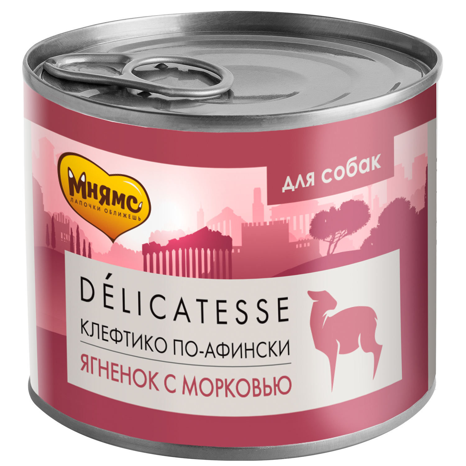 Мнямс delicatesse консервы для собак всех пород “Клефтико по-афински” (ягненок с морковью) 200 г