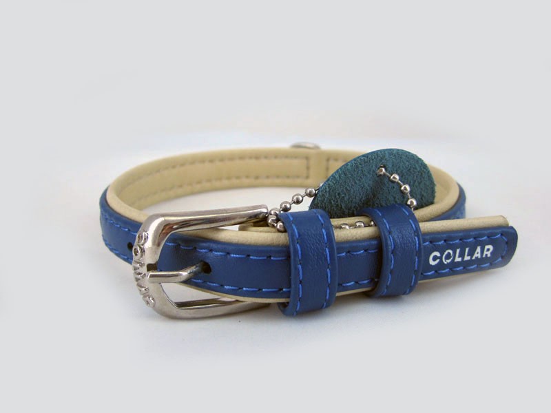 Ошейник "Collar brilliance" синий (ширина 20 мм длина 30-39 см) 38752