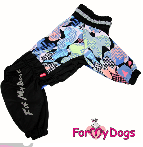 FOR MY DOG Дождевик черно/синий для мальчиков 641/2SS-2022М