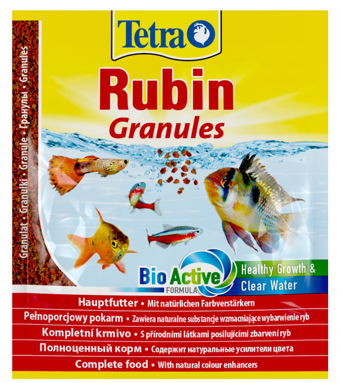 Тетра TetraRubin Granules корм в гранулах для улучшения окраса всех видов рыб 15 г (34026)