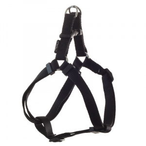 Шлейка нейлоновая для собак "Стандарт" М,черная  20*530-770мм 11361019