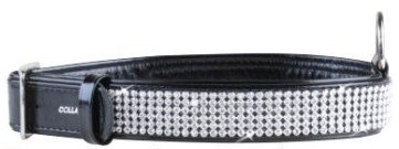 Ошейник "Collar brilliance" с украшением "полотно стразы" шир 25мм, дл 38-49 черный 3164