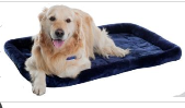 Лежанка прямоугольная с бортиком искусственный мех синий 55*33 см Mattress SF royal blue 2 10703072
