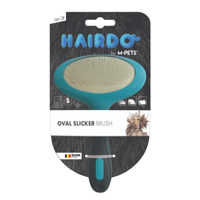 Щетка-сликер (пуходерка) Slicker Brush OVAL, овальная, размер S, 10,5x18,5 см M-PETS