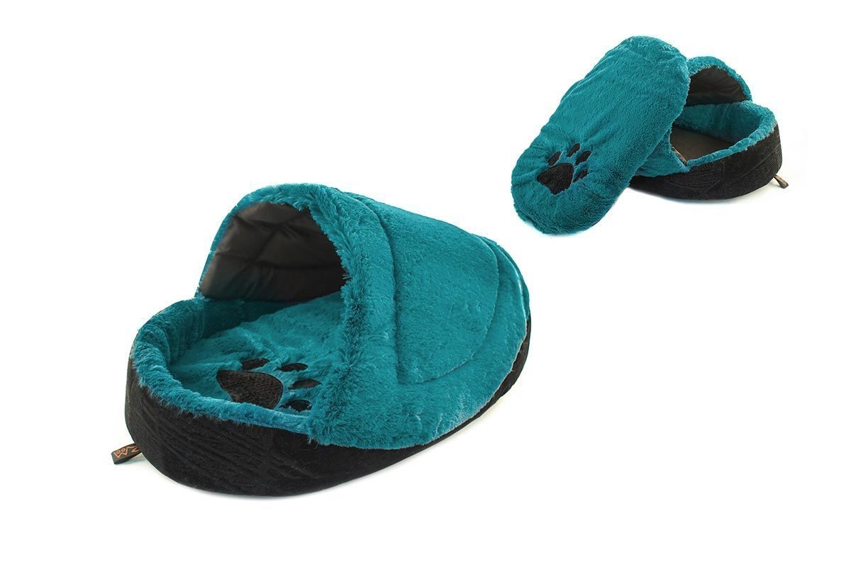 Домик мягкий "SLIPPER" 50*32*26см, подуш.бирюз (пуш.мех+червелюр+сатин,порол+пер) 9687бир ТМ "Zoo-M"