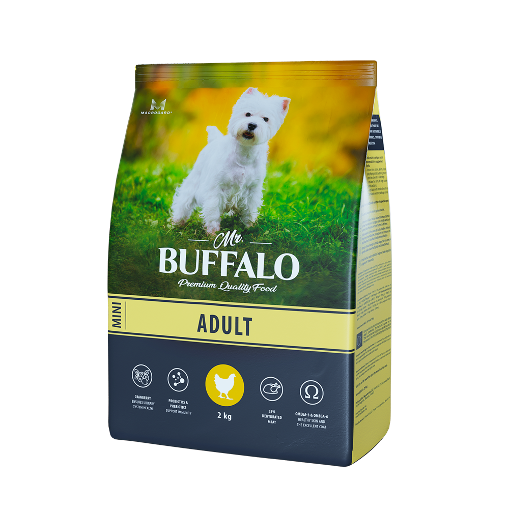 Mr. Buffalo ADULT MINI Сухой корм для собак мелких пород курица 0,8кг