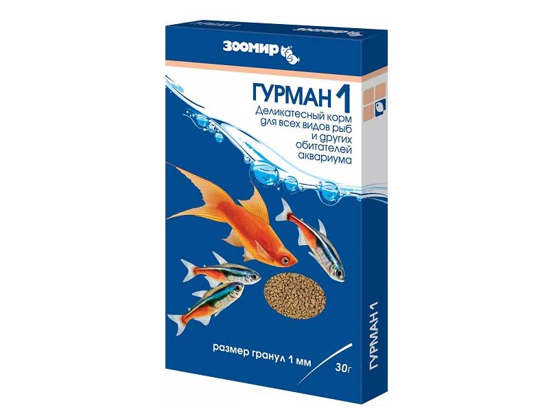 Зоомир гранулированный Гурман 1мм 30 г  493122