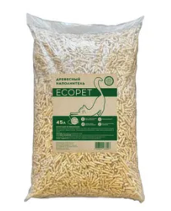 Наполнитель Древесный 45 л ECOPET