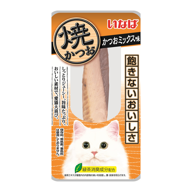 INABA Yaki Tuna лакомство для кошек филе тунца со вкусом кацуобуси 12г 